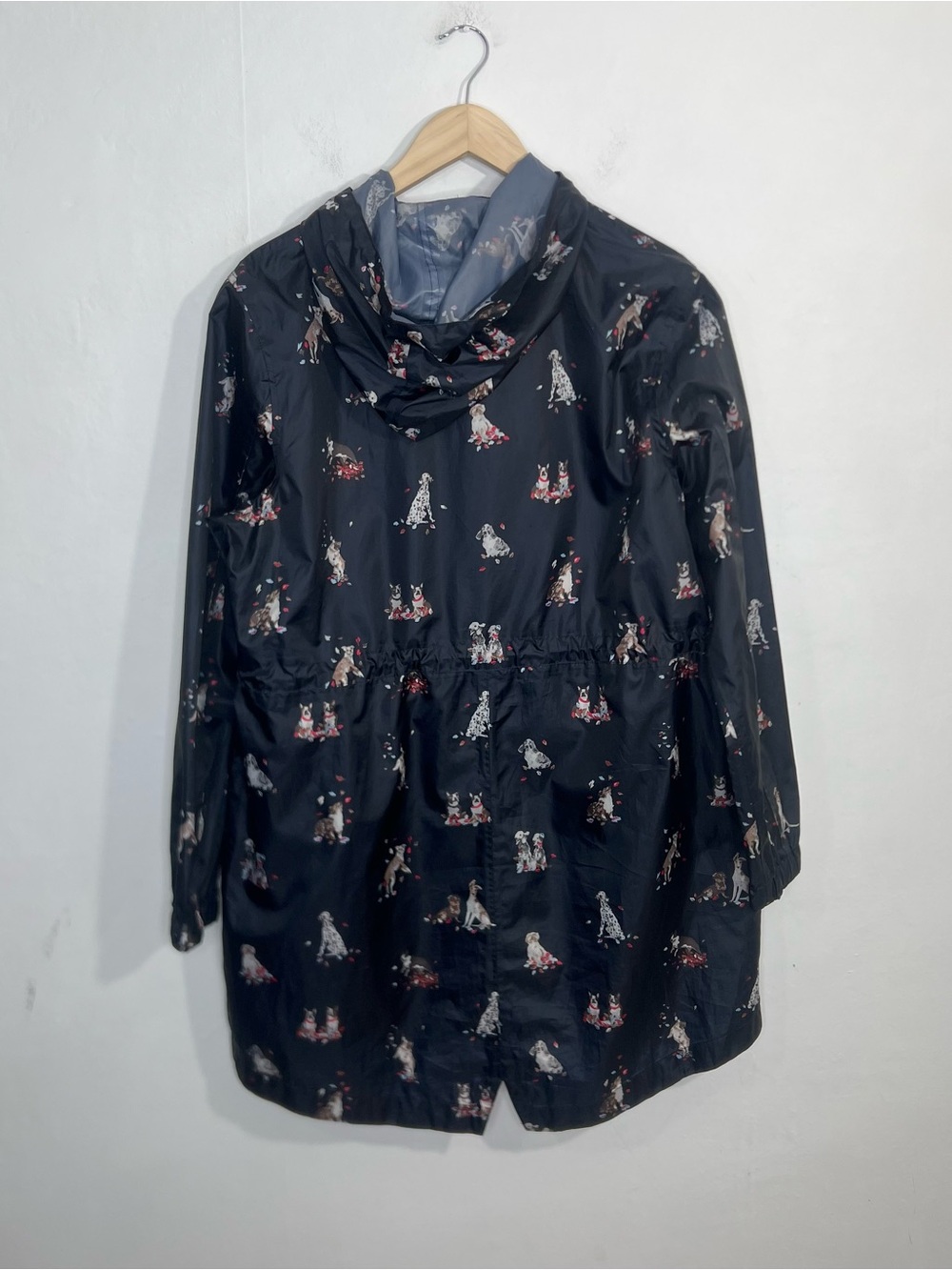 Joules Golightly Packable Waterproof Blue Rain Jacket May Day Dog Size US 10 - Picture 4 of 15
